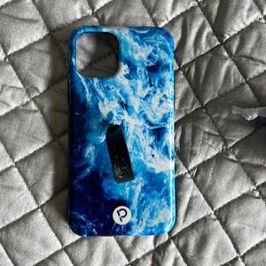 iPhone 11 Pro Loopy case Blue & White (Ocean) with black loopy.